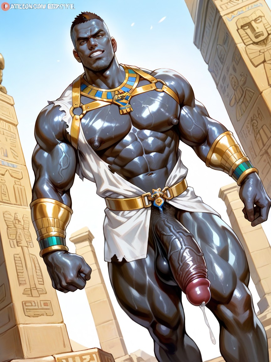 Penis Bigger Than Body, Naked, African AI Gay Porn