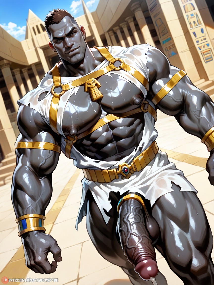 Hyper Waist, Defined Ripped Muscular Body, Hdr AI Gay Porn