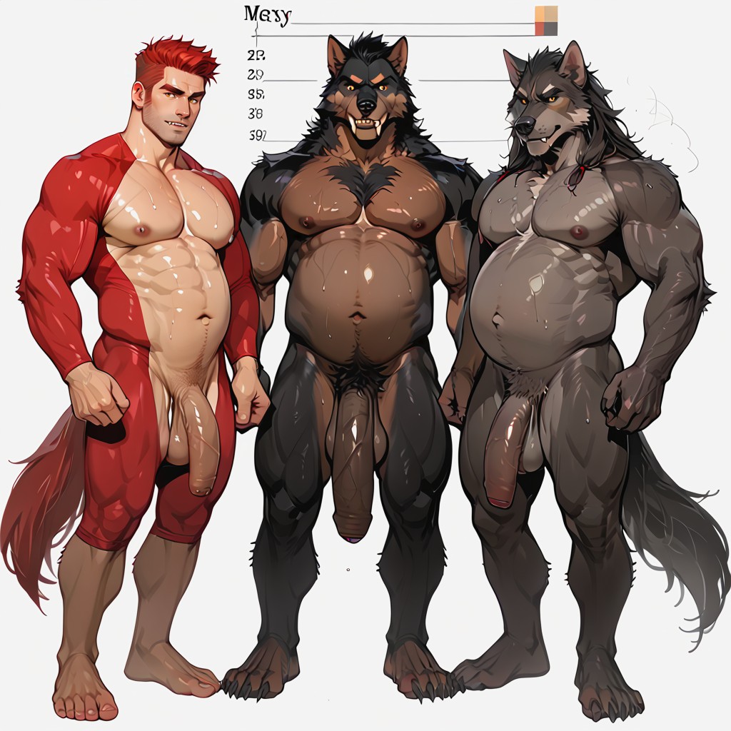 Huge Biceps, Pregnant, Anthro AI Gay Porn