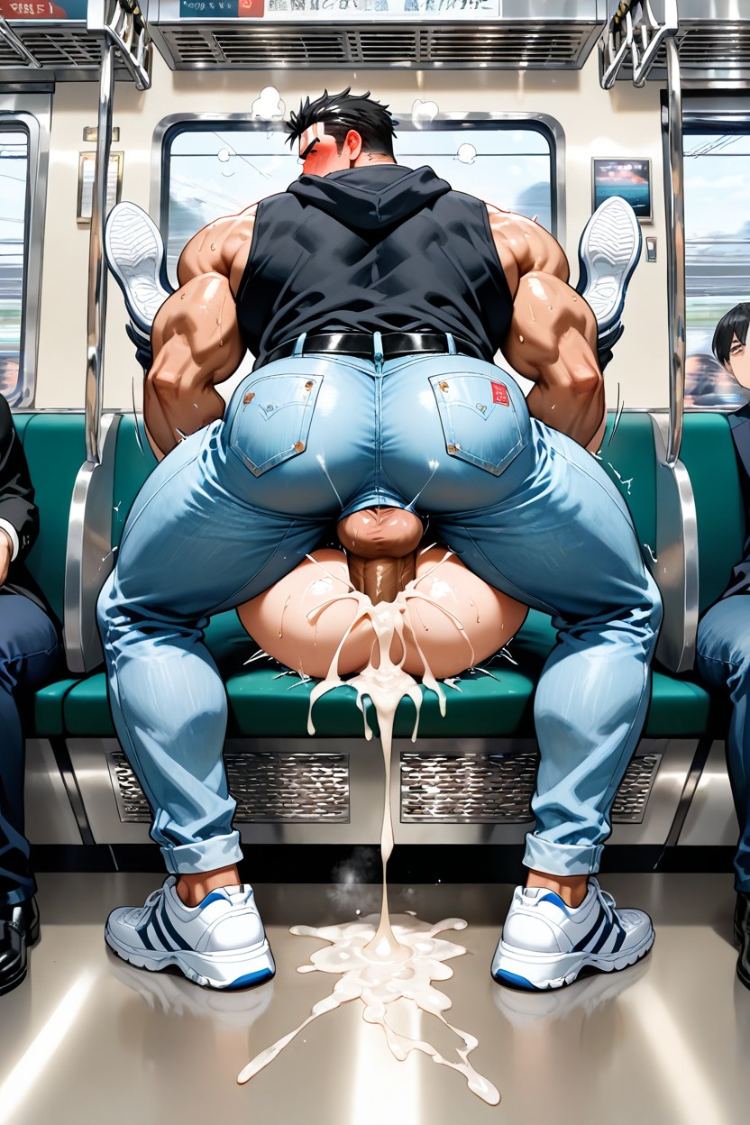 Fucking, Cum Covered Ass, Thick Veiny Cock AI Gay Porn