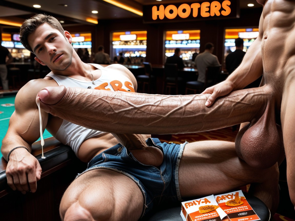 Latino, Award-winning Photograph, Impossibly Long And Thick Hyper Cock AI Gay Porn