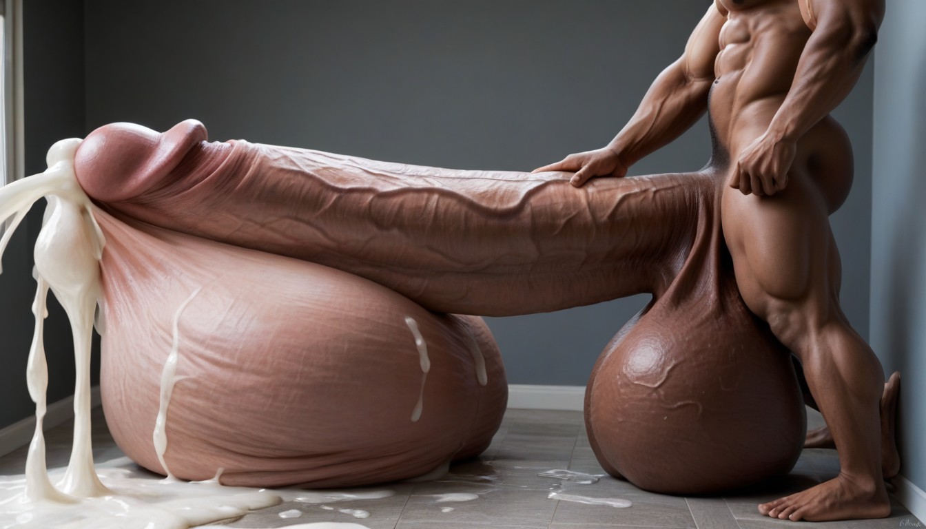 Exploding With Cock Growth, Extreme Oversized Hyper Balls, Hyper Cock AI Gay Porn