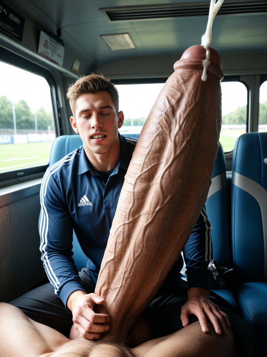 Football (soccer) Player, Gay, Huge Plump Balls AI Gay Porn