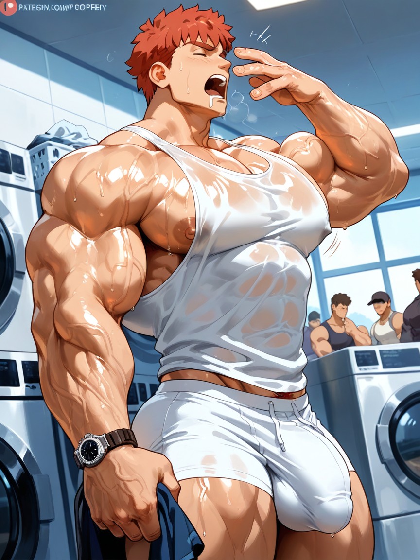 Huge Pecs, Heavy Bulge, Strong Lines AI Gay Porn