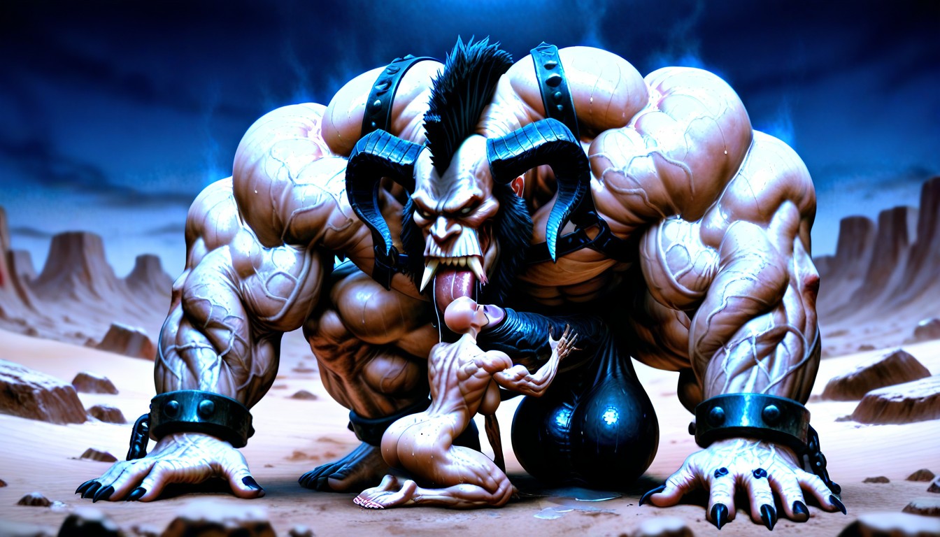 Huge Balls, Exposed Muscle Thighs, Mohawk AI Gay Porn