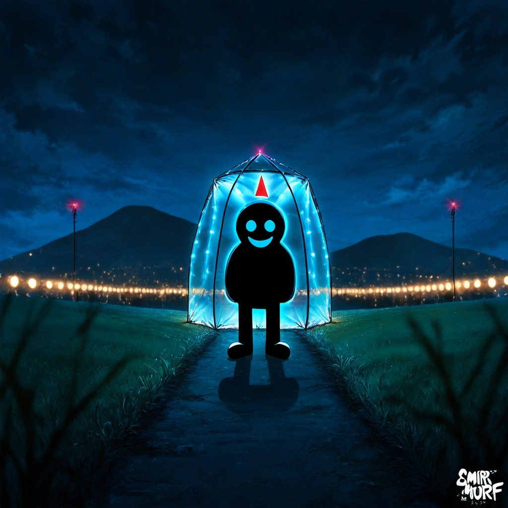 Smurf Silhouettes, Quiet Night Atmosphere, Night Scene AI Gay Porn