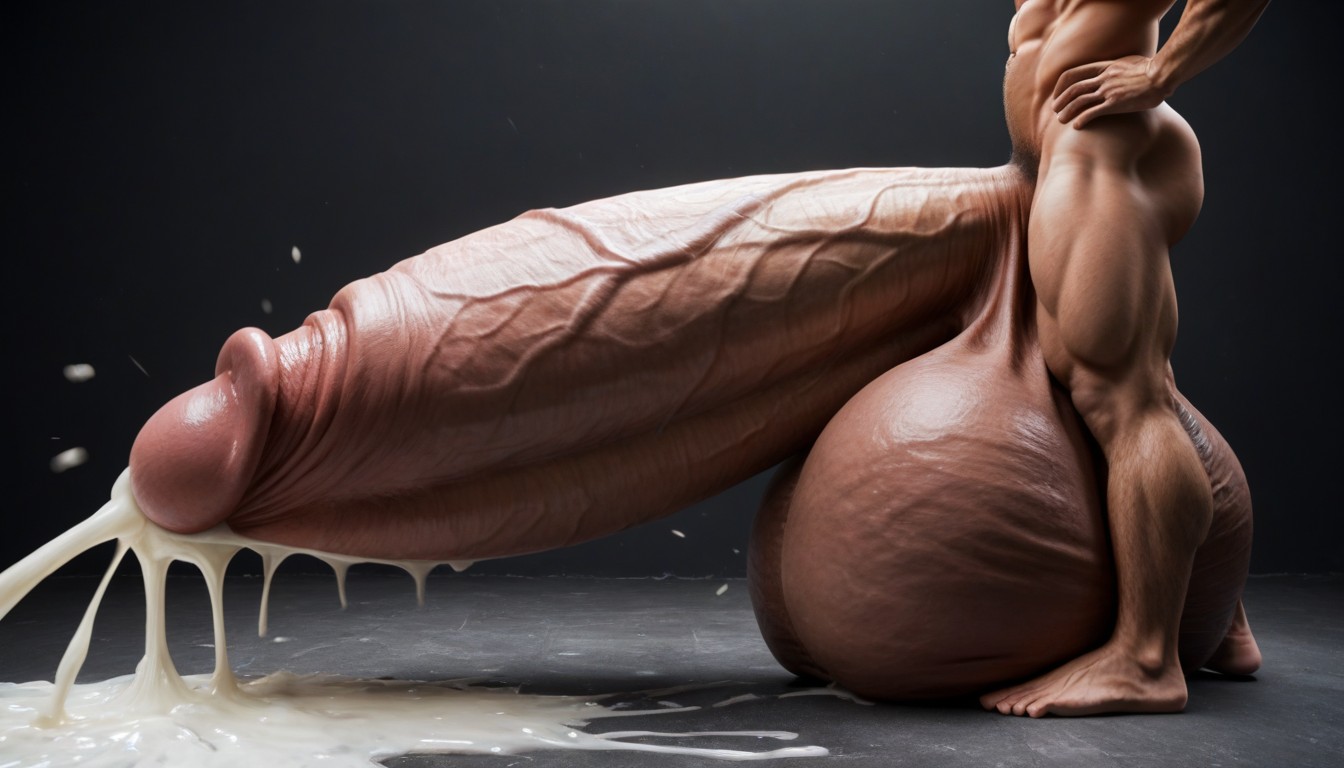 Oversized Hyper Gigantic Penis, Excessive Cumshot, Oversized Hyper Gigantic Balls AI Gay Porn