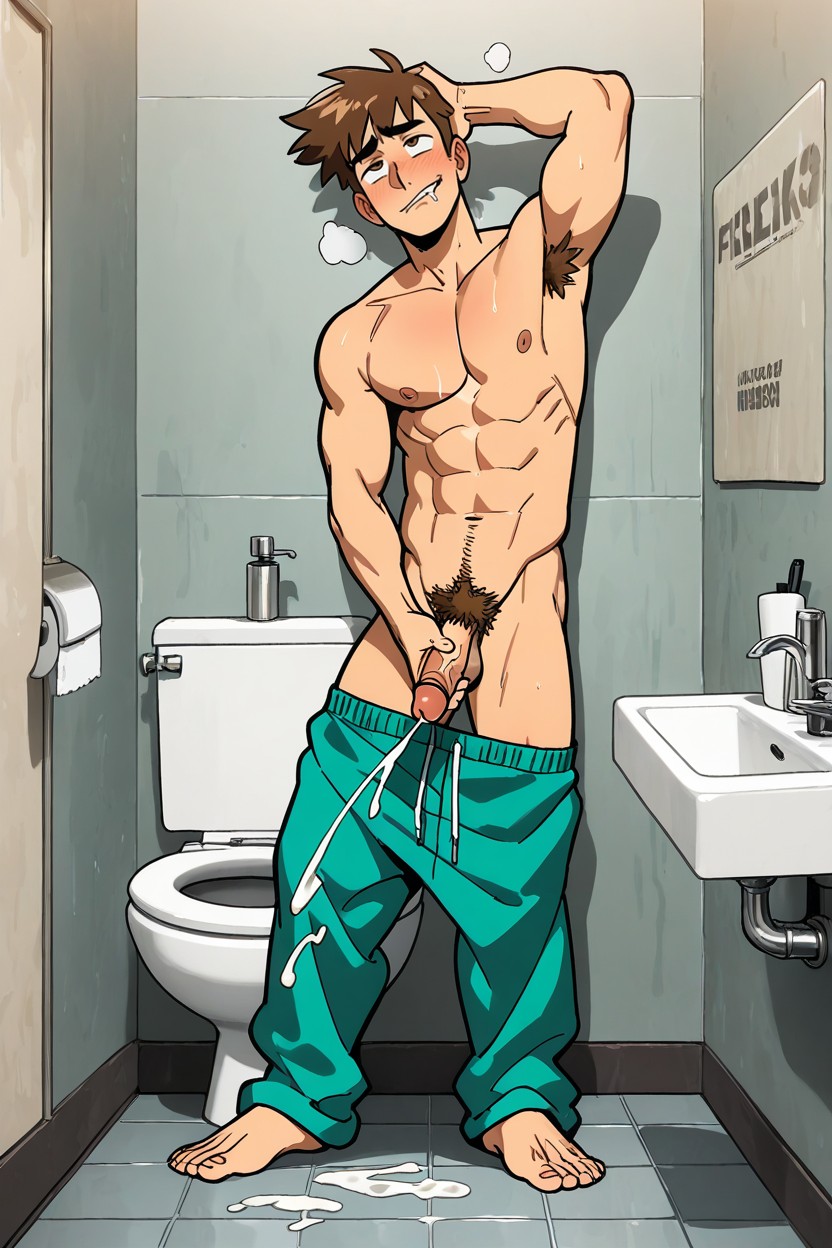 Anma Artstyle, Just Woke Up, Head Backward AI Gay Porn
