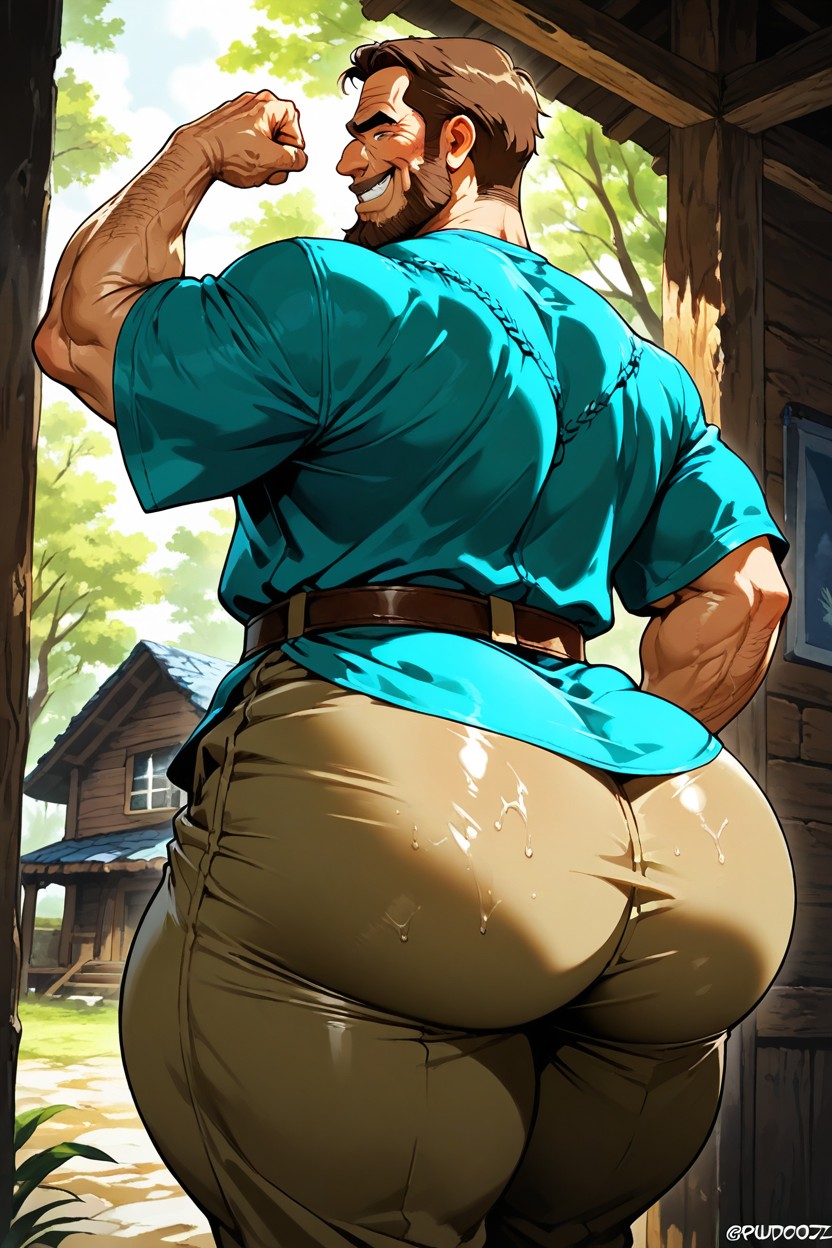 Huge Thighs, Colossal Swolle, Thick Thighs Porno IA gay