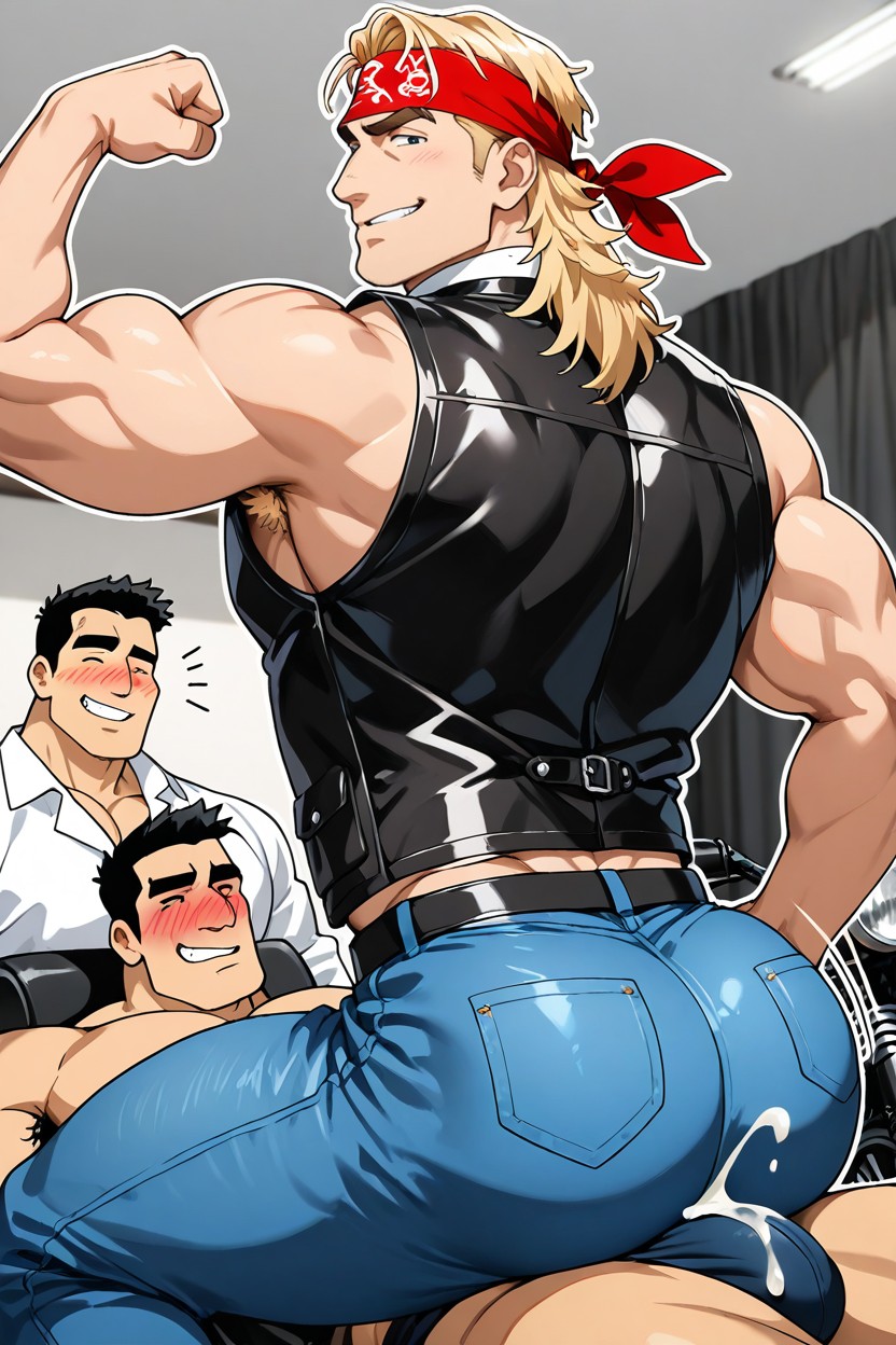 Smirking, 2 People, Mullet AI Gay Porn