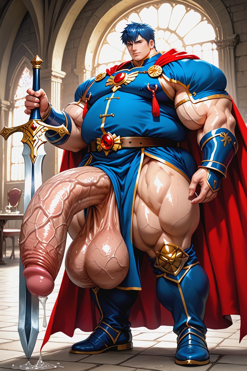 Flaccid Penis, Morbidly Obese, Realistic Render AI Gay Porn