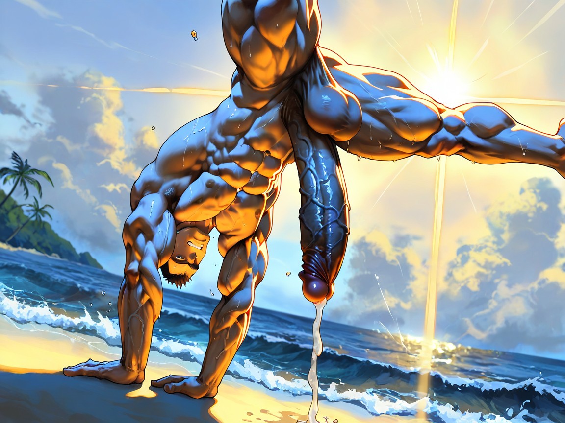 Qboy, Oversized Muscles, Jin Kazama From Tekken AI Gay Porn