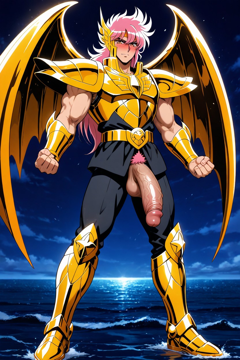 Standing, Knights Of The Zodiac, Trimmed Pubes AI Gay Porn