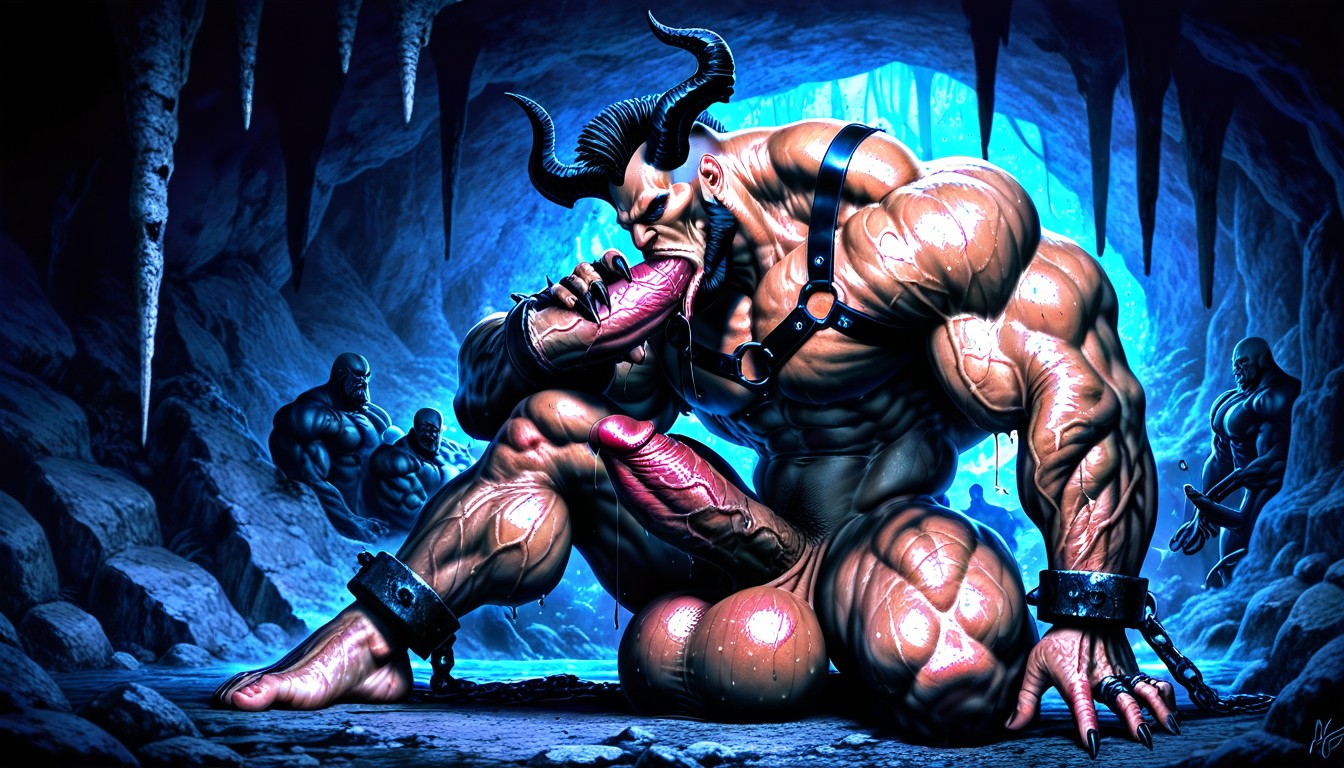 Detailed Muscles, Mohawk, Cleft Chin AI Gay Porn