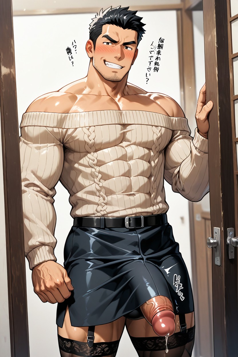 Bulge, Fit, Stubble AI Gay Porn
