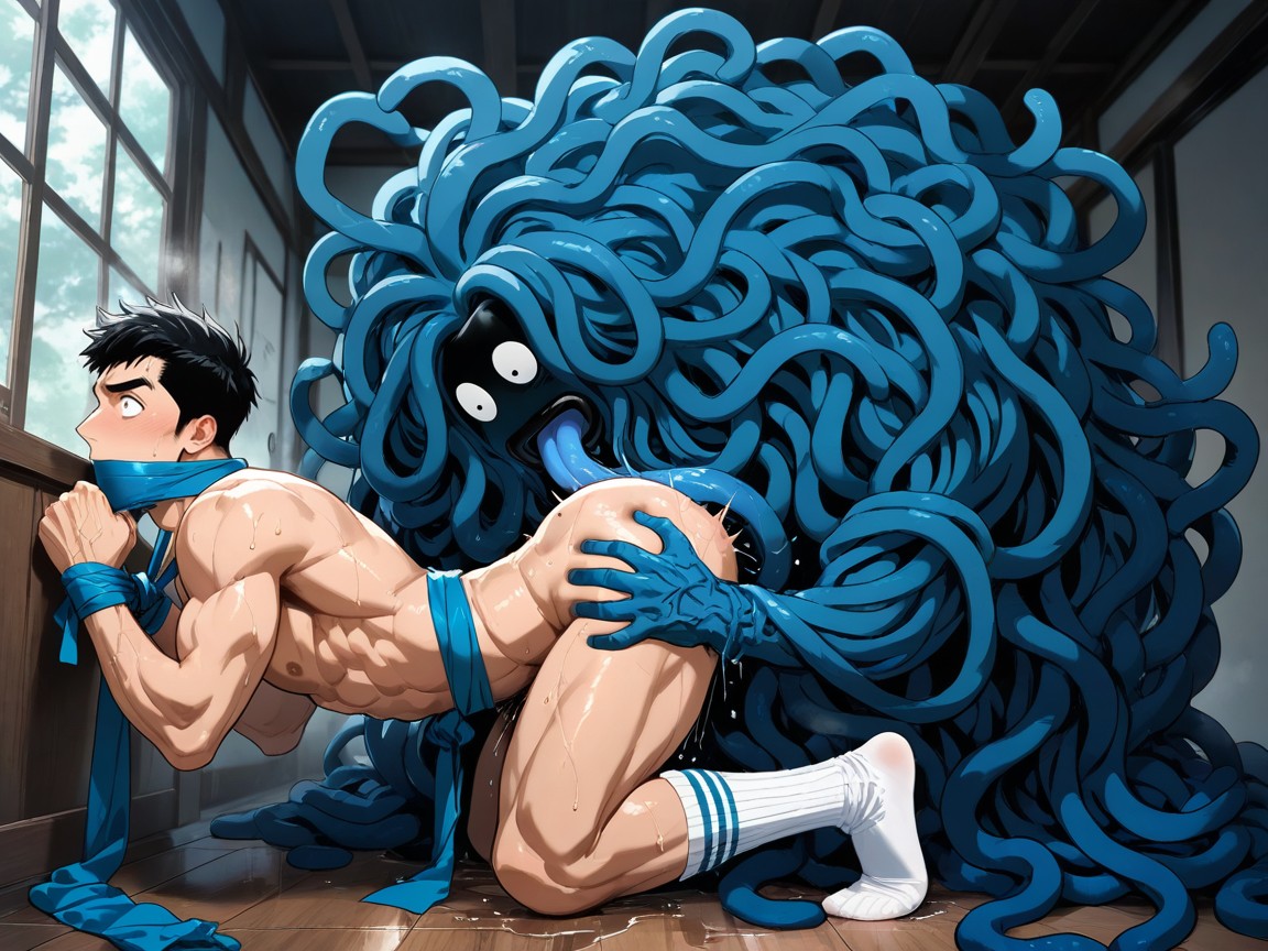 Sweat Vapor, Surrounded By A Gang Of Tangrowth, Tangrowth Licking Asian ’s Nipples AI Gay Porn