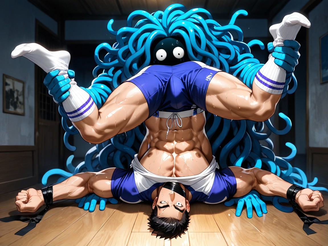 Sweaty, Surrounded By A Gang Of Tangrowth, Skinny AI Gay Porn