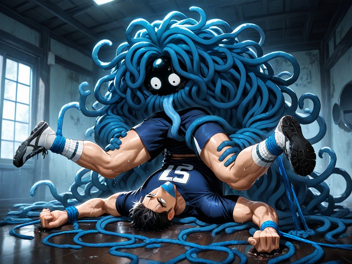Surrounded By A Gang Of Tangrowth, V-line, Big Arched Feet AI Gay Porn