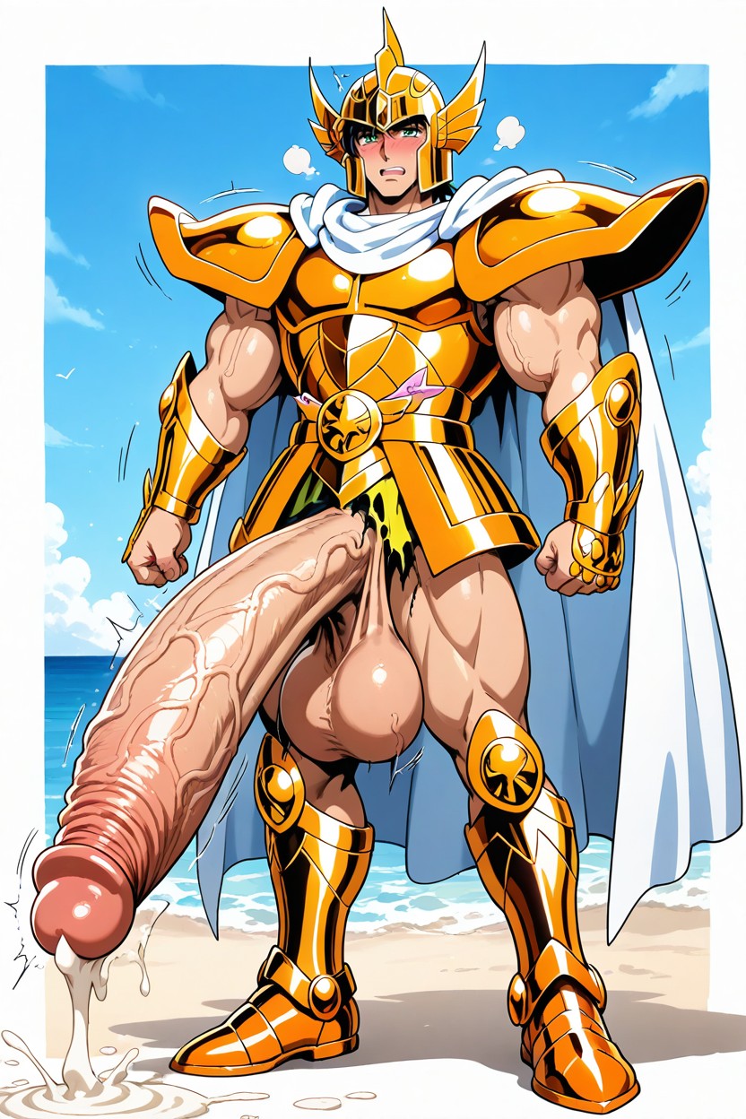 Blushing, Knights Of The Zodiac, Motion Lines AI Gay Porn