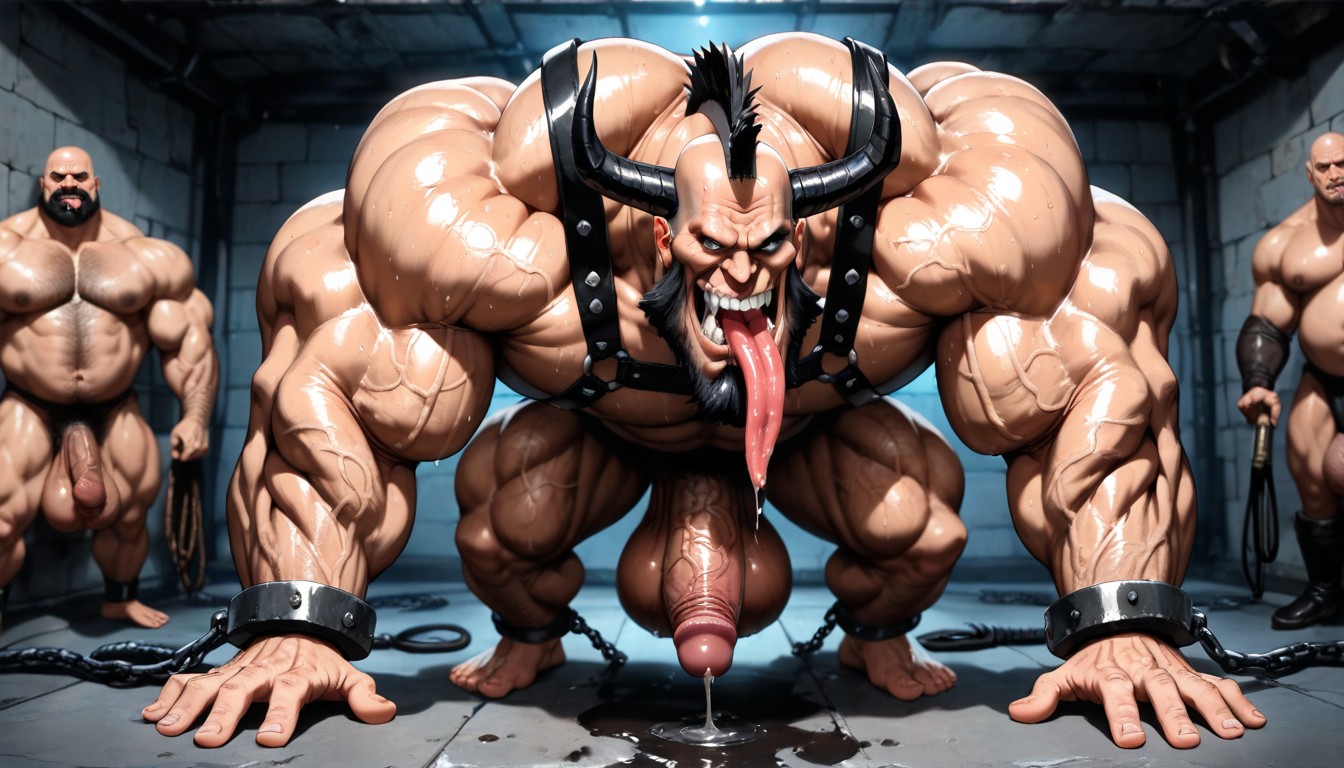 Bodybuilder, Exposed Muscle Thighs, Ultra Wide Angle AI Gay Porn