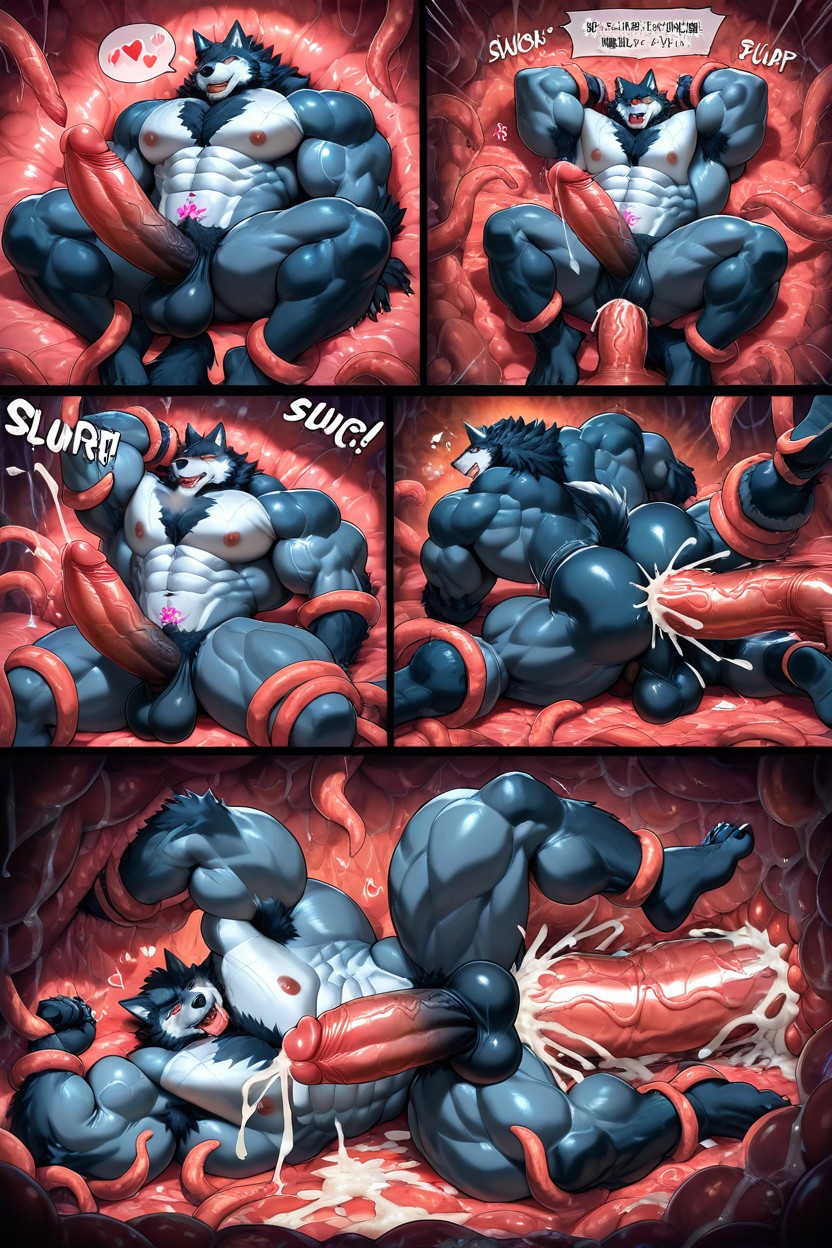 Tentacles, Motion Lines, Ultra Detailed AI Gay Porn