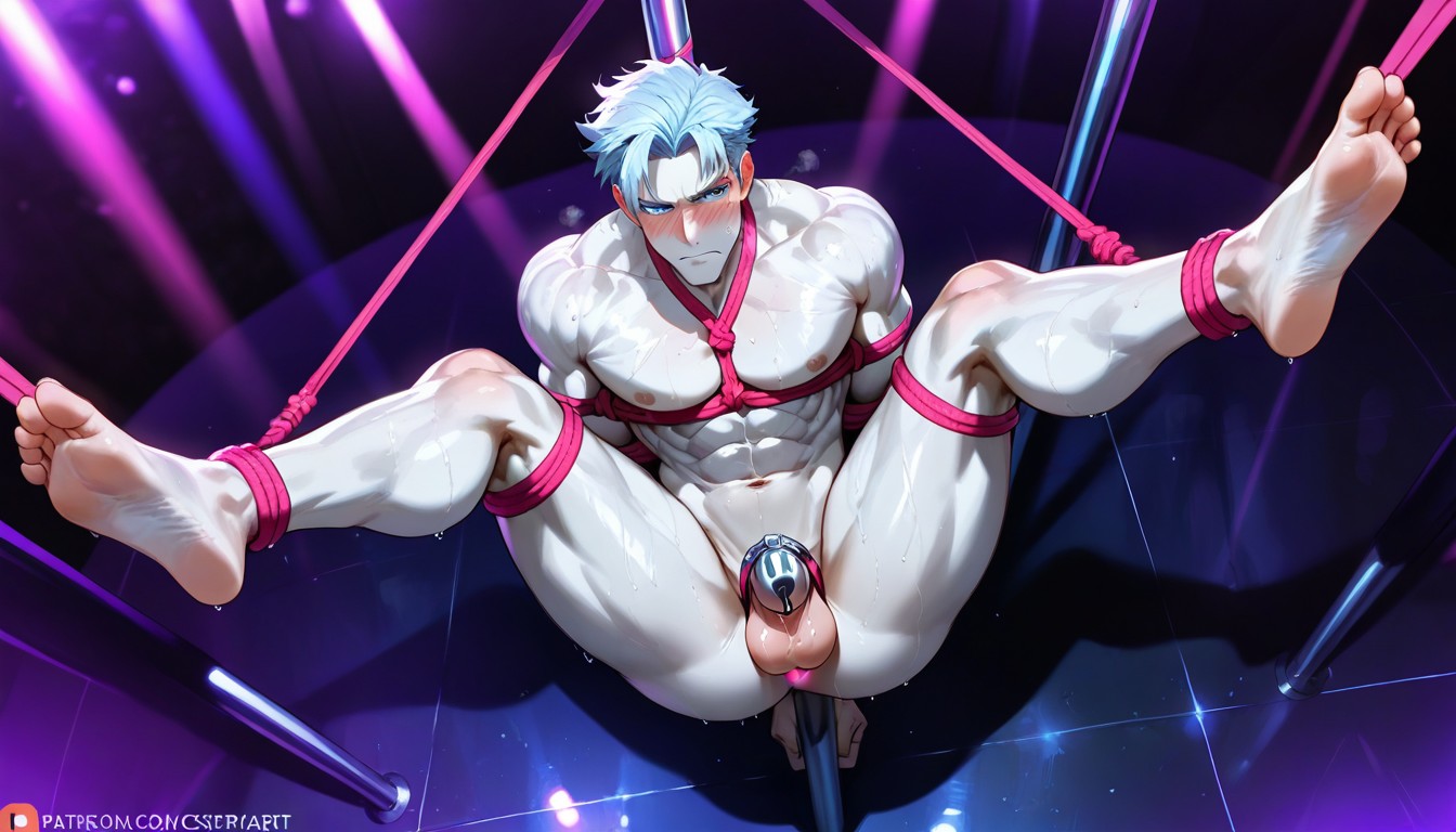 Hdr, Pastel Pink Anus And Nips Are Completely Uncovered And Exposed, Squeezable Huge Muscular Body AI Gay Porn
