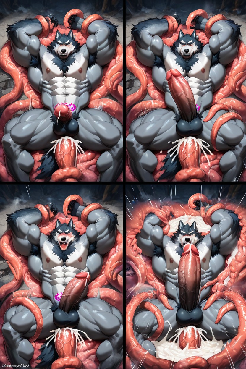 Cock Too Big, Hyper Hairy Biceps, Crotch Tattoo AI Gay Porn