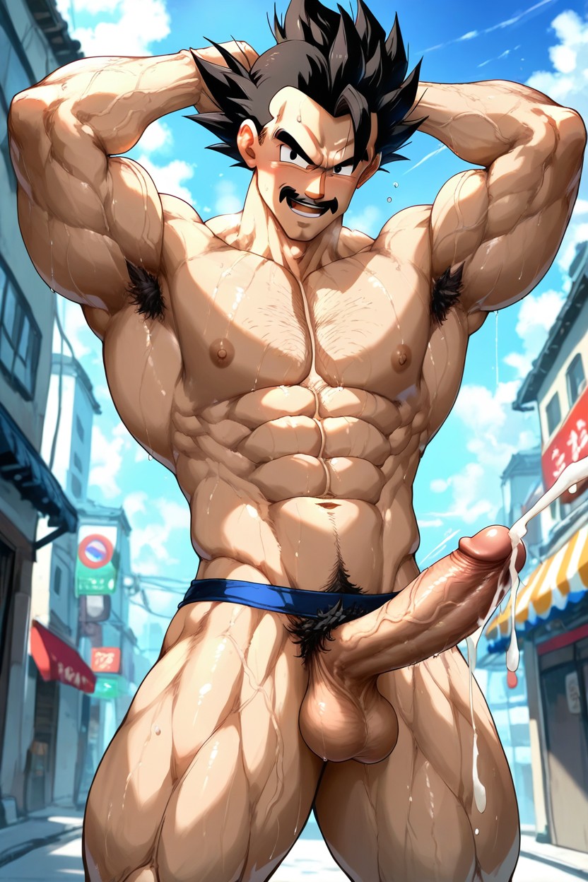 Nipple Realistic, Goldenbull Art, Oversized Muscles AI Gay Porn