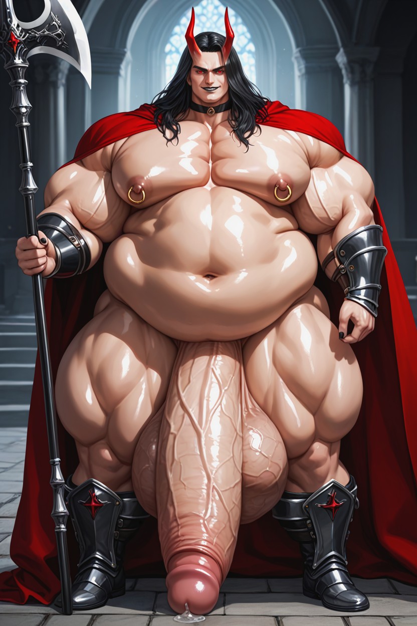 Thick Fat, Huge Bubble Butt, Hyper Huge Veiny Testicles AI Gay Porn