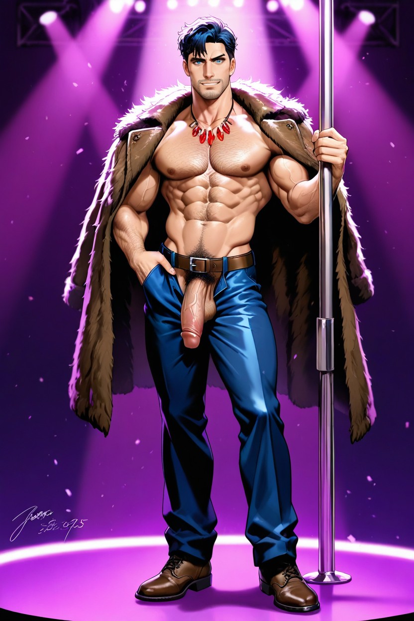 25+, Hairy Testicles, Strip Club AI Gay Porn