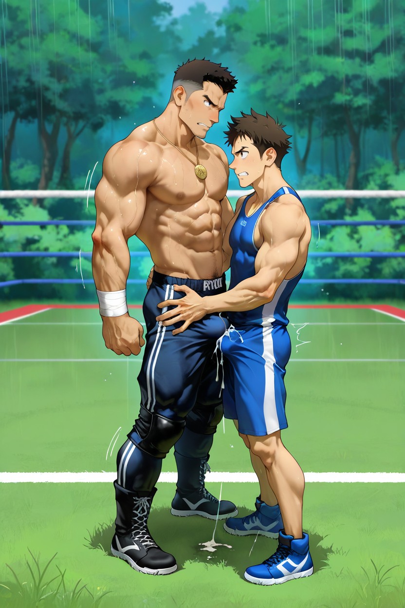 Orgasm, Strong Lines, Detail Of Faces AI Gay Porn