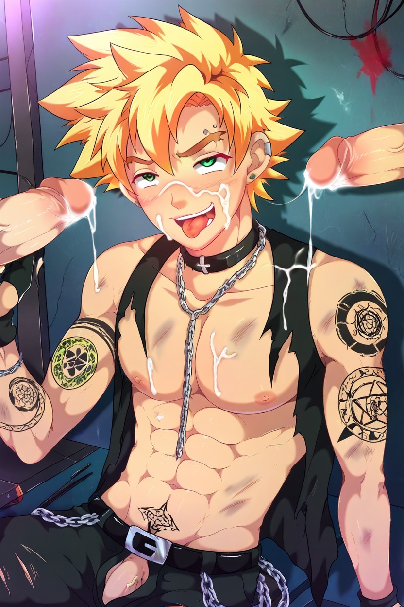 Filthy Chav, Slutboy, Blonde Hair AI Gay Porn