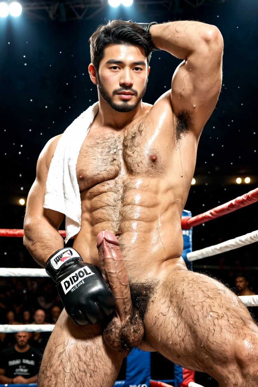 No Finger, Rim Lighting, Extremely Hairy Body AI Gay Porn