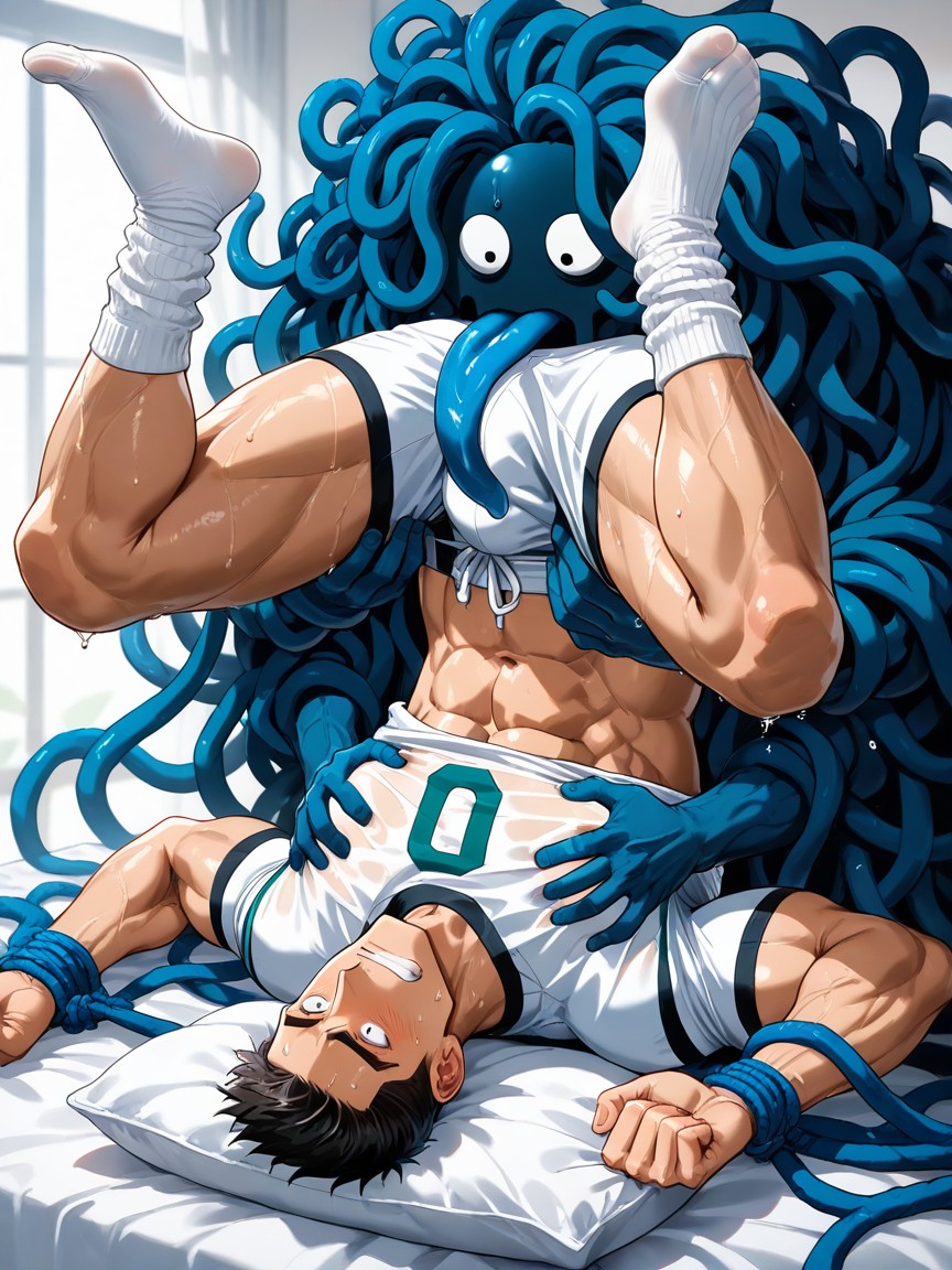 Male, Tangrowth’s Multiple Hands Grabbing Asian ’s Arms And Legs, Tangrowth Groping Asian From Behind AI Gay Porn
