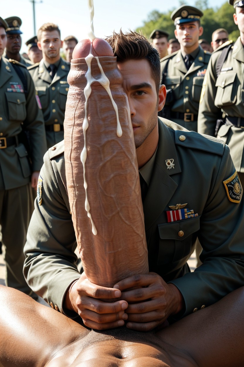 Only Men, Huge Plump Balls, Military AI Gay Porn