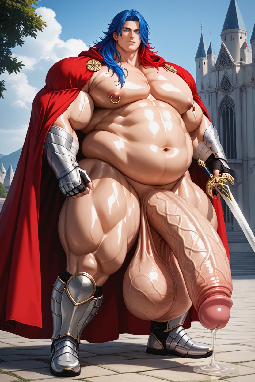 Palacio, Fighting Pose, Hyper Length Penis Porno gay IA