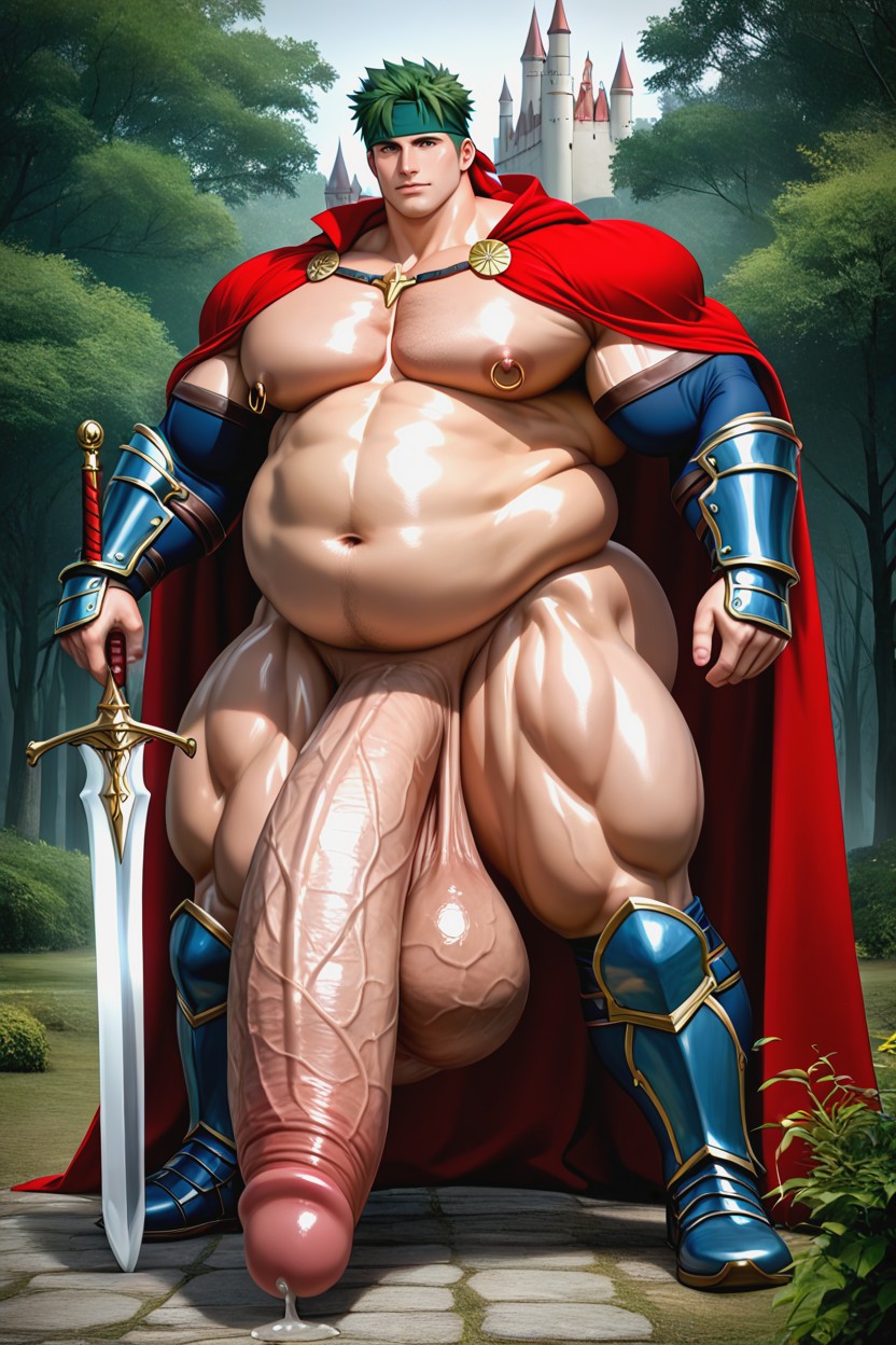Broad Shoulders, 25+, Impossibly Long Hyper Penis AI Gay Porn