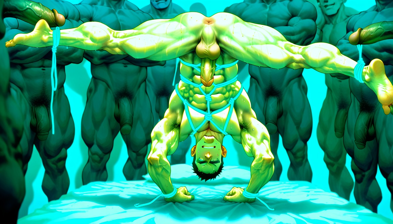 + Very Attractive Male Gymnast, Veiny Pulpy Body, Men Only AI Gay Porn