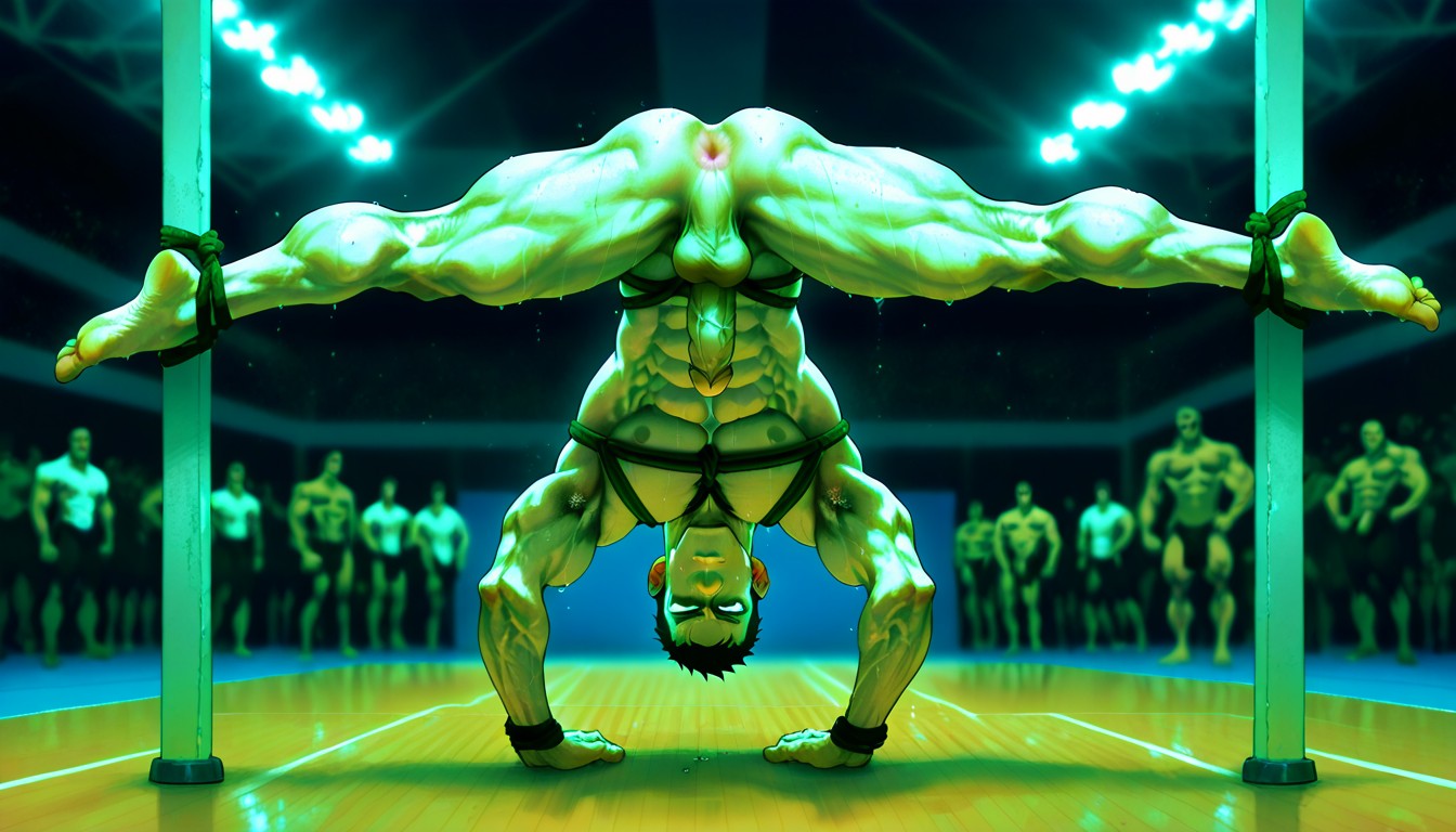 Smooth Pale Skin, Horizontal Leg Split In The Air Degree, Veiny Pulpy Body AI Gay Porn