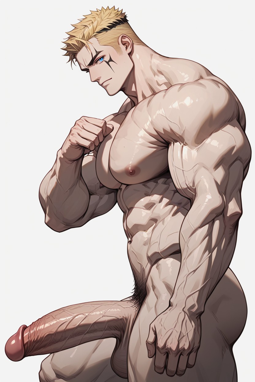 Looking At Viewer, 18+, Chiseled Facial Features AI Gay Porn