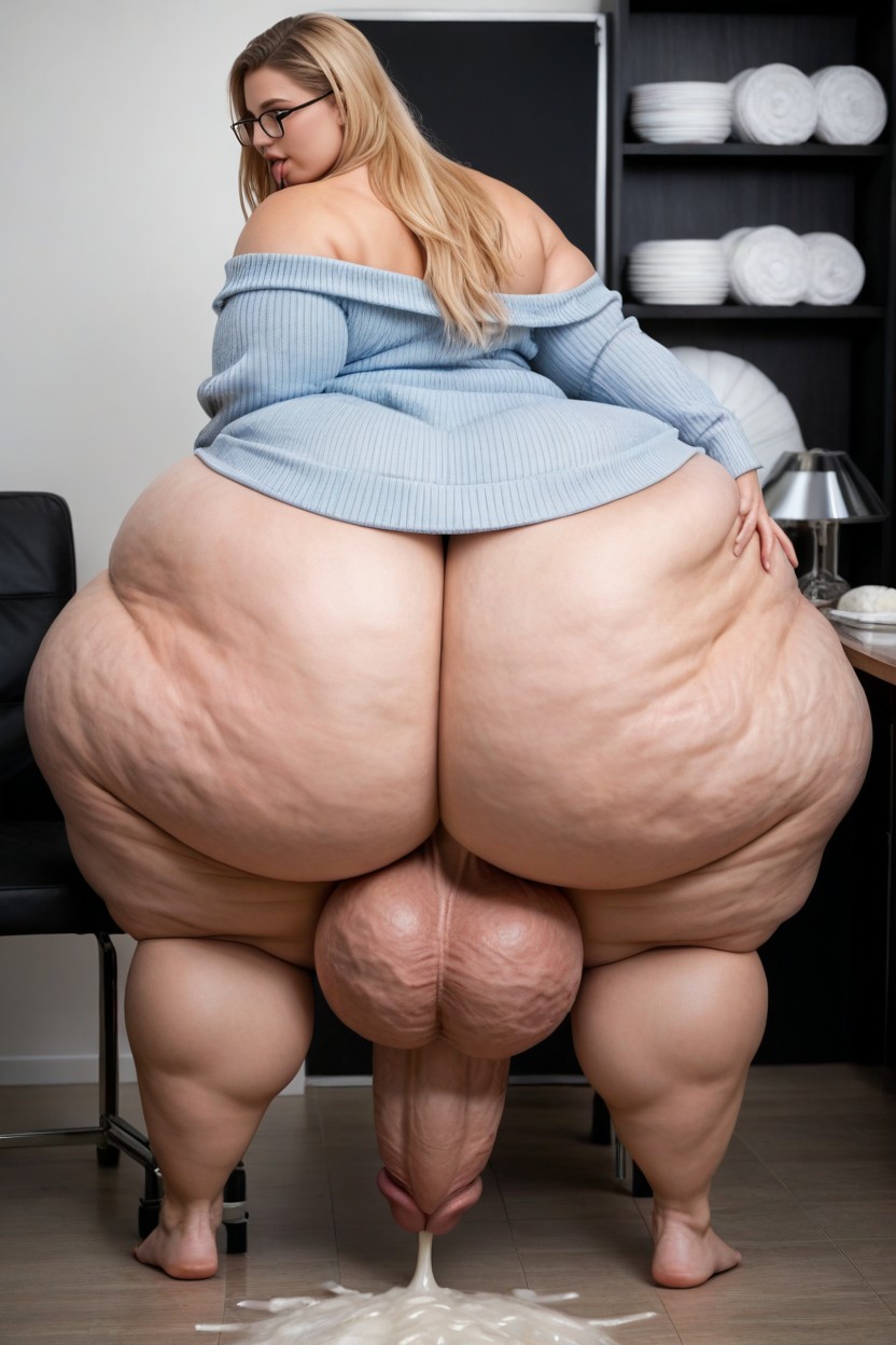 Glasses, Massive Testicles, Hyper Ass AI Gay Porn