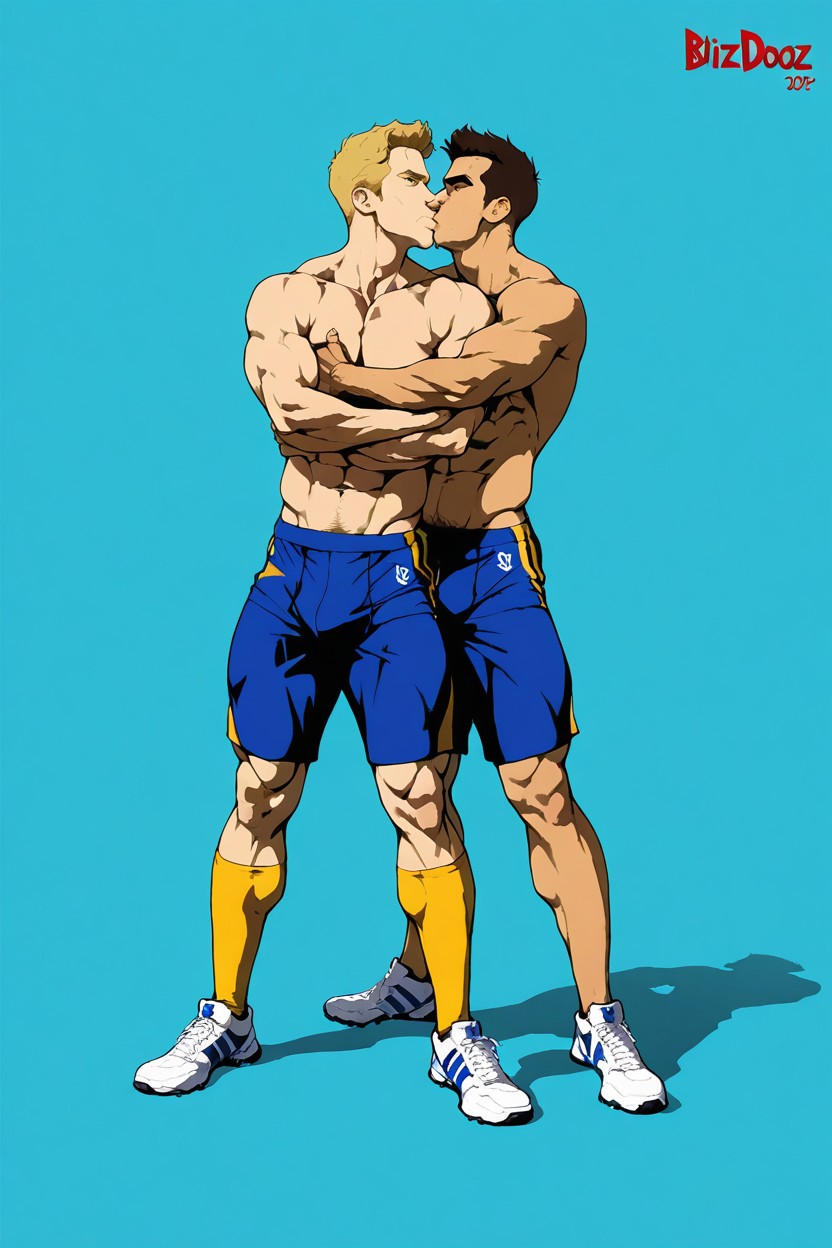 Simple Background, Gay, Highly Detailed AI Gay Porn