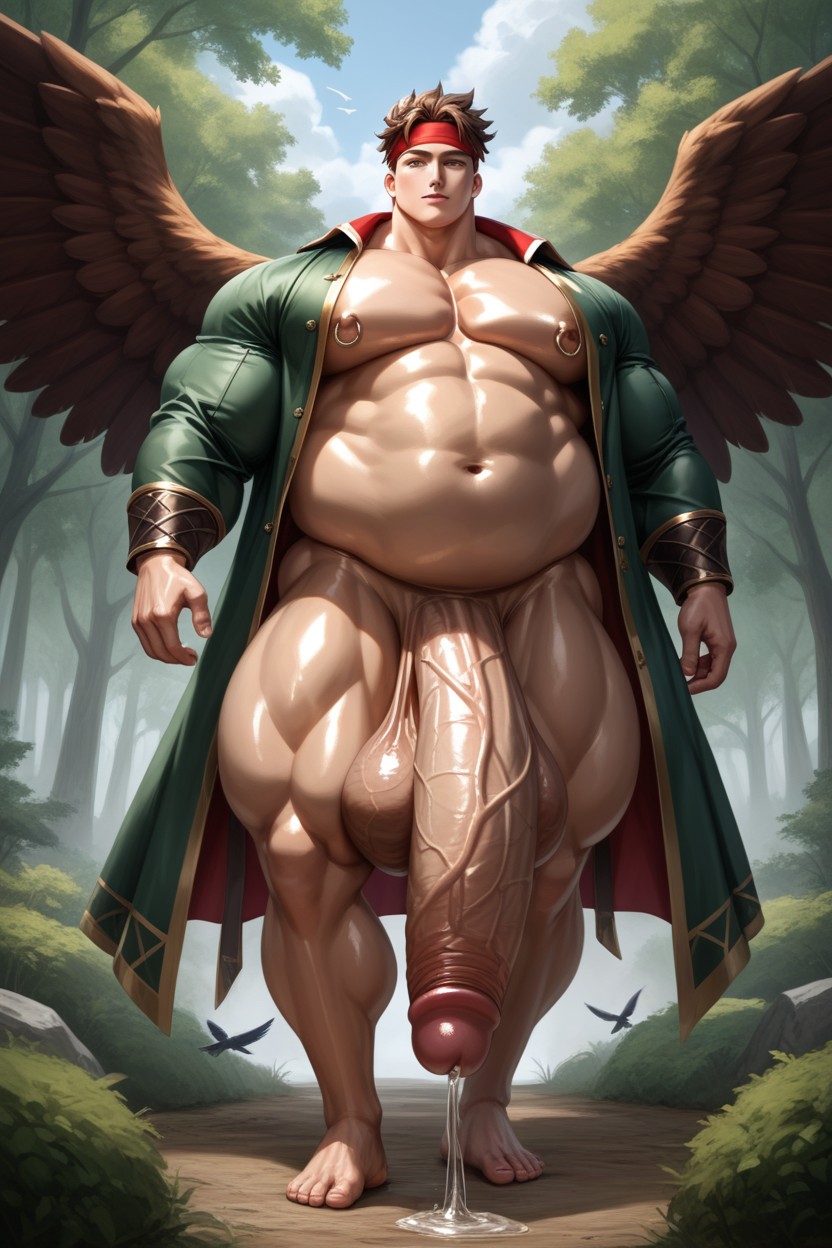 Hyper Cock Longer Than Leg, Tibarn From Fireemblem, Wide Hips AI Gay Porn