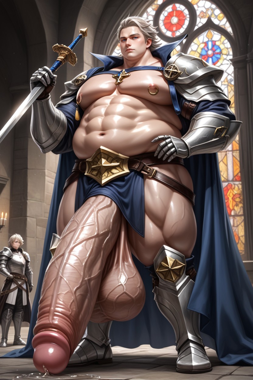 Comically Long Oversized Lengthy Penis, Dungeon, Nipple Rings AI Gay Porn