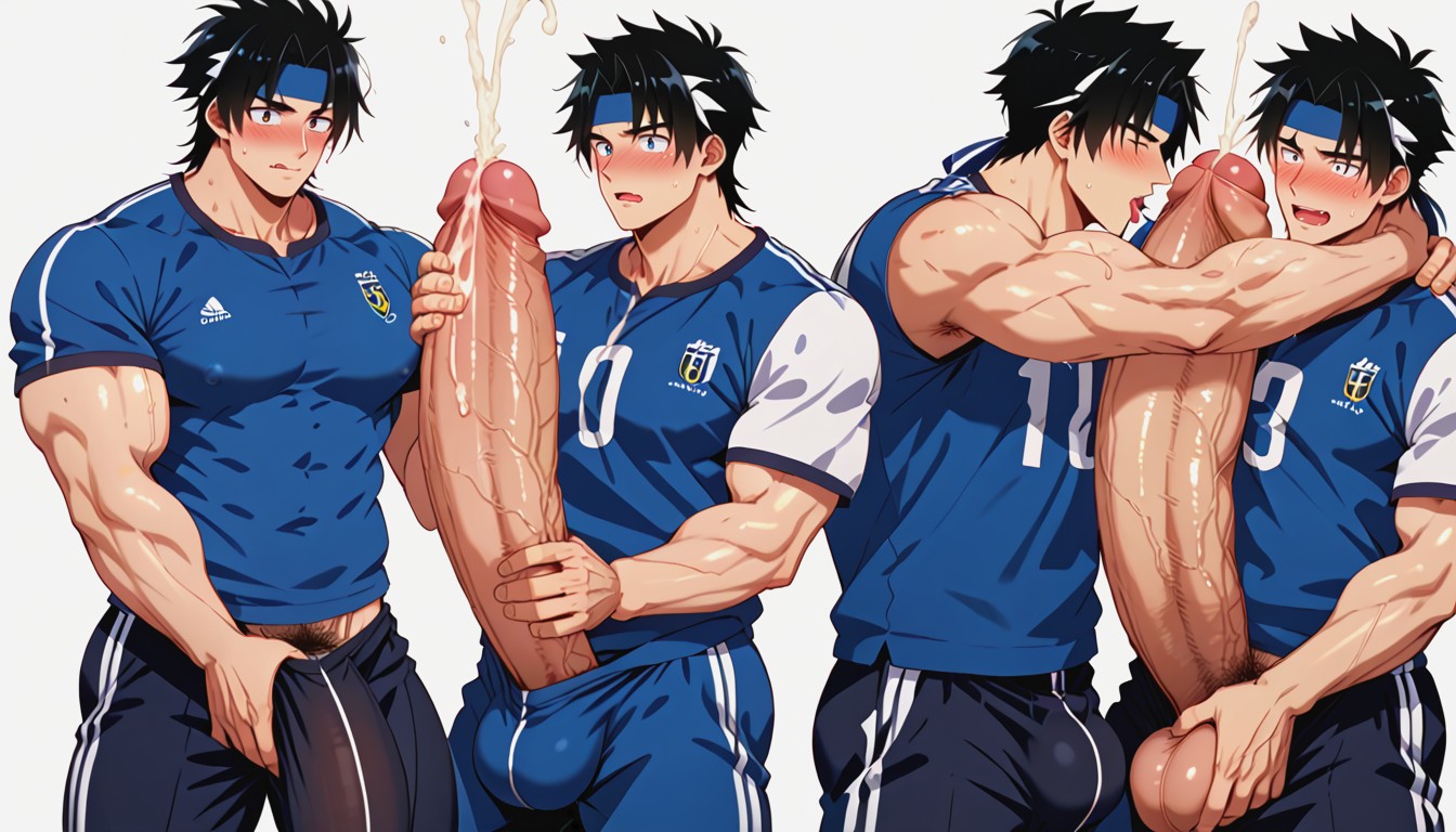 Pubic Hair, Very Short Hair, Football (soccer) Player AI Gay Porn