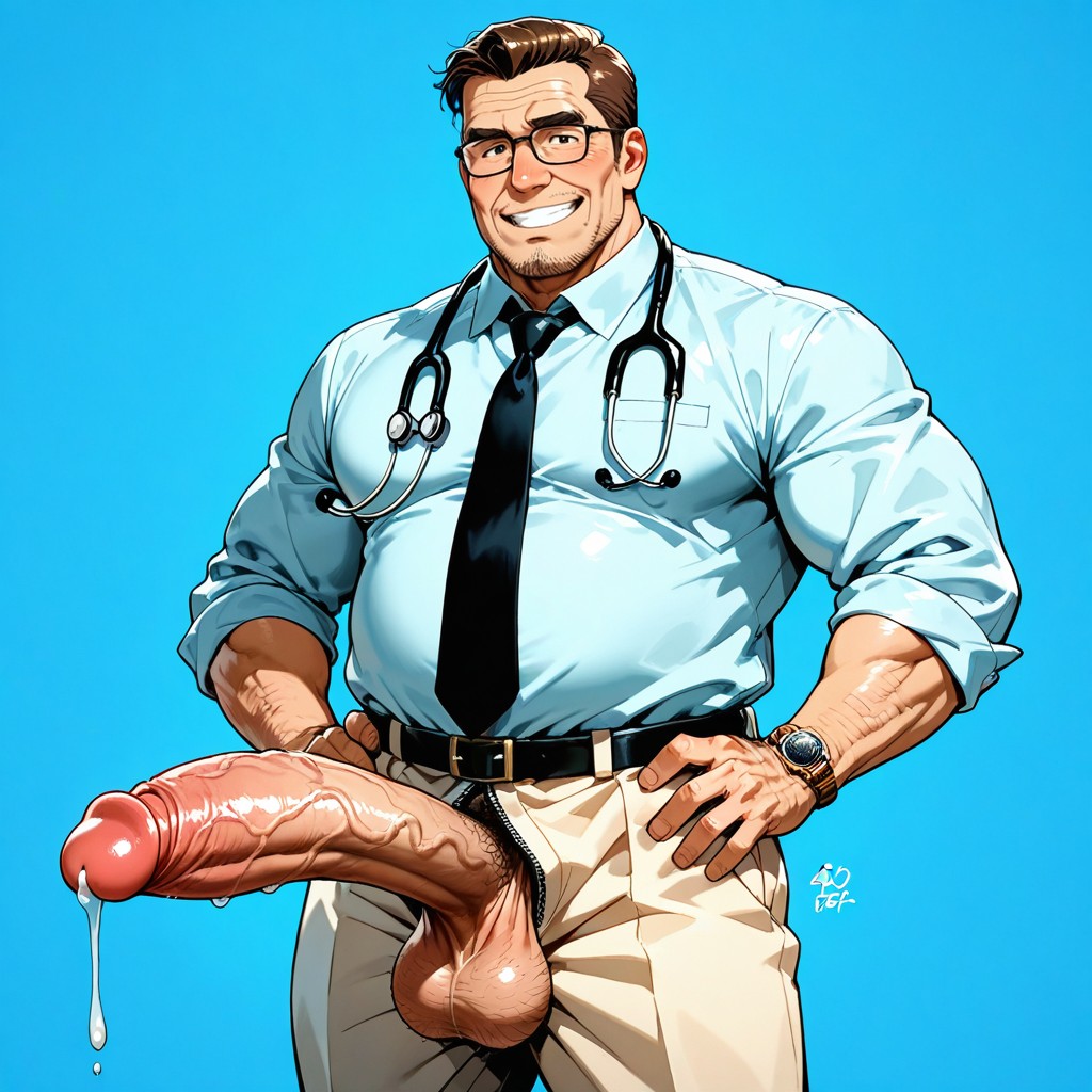 Extremely Oiled Penis, Eyes Half Closed, Watch AI Gay Porn