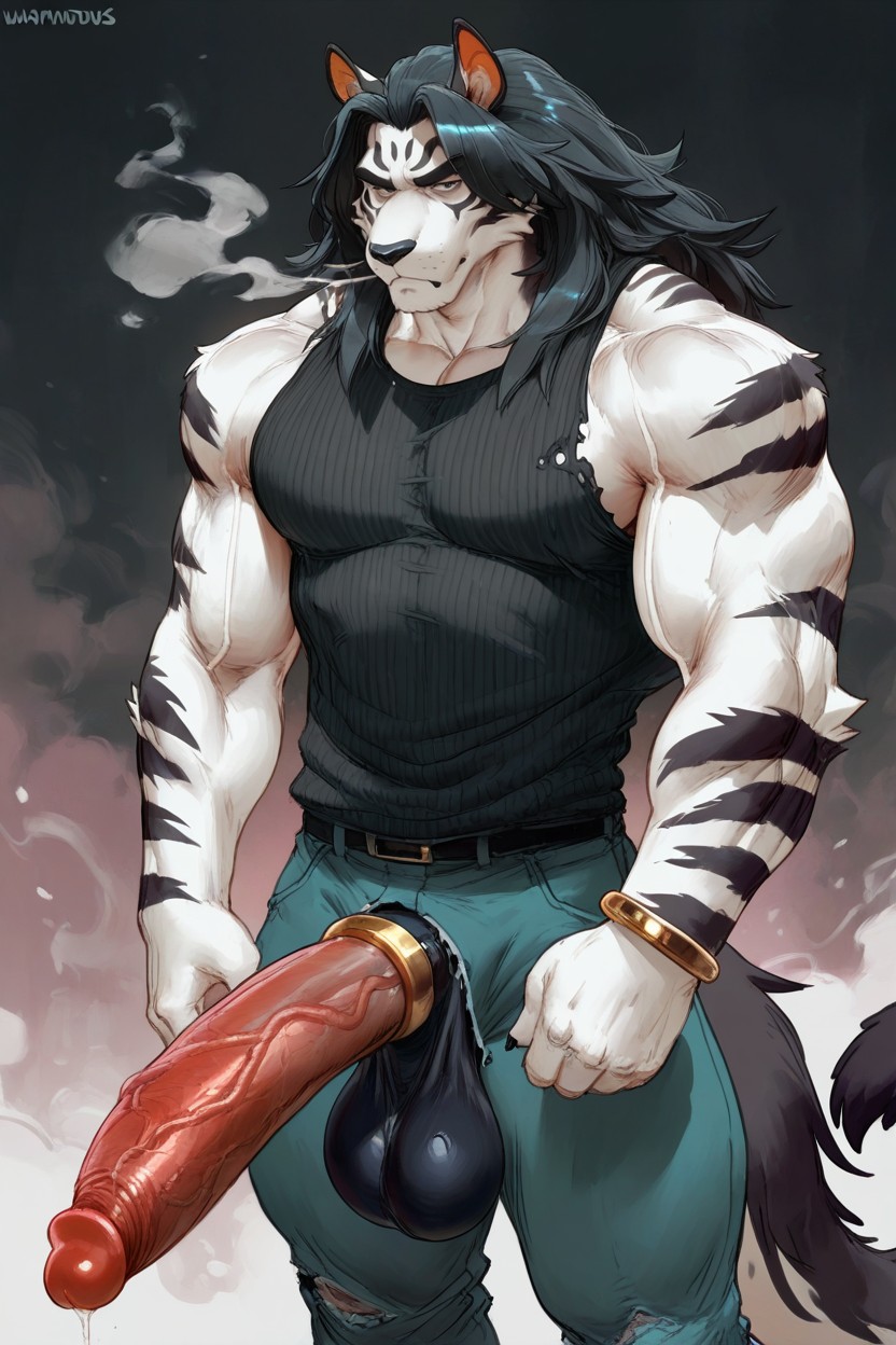 Thick Lines, Hors Face, Ripped Clothes AI Gay Porn