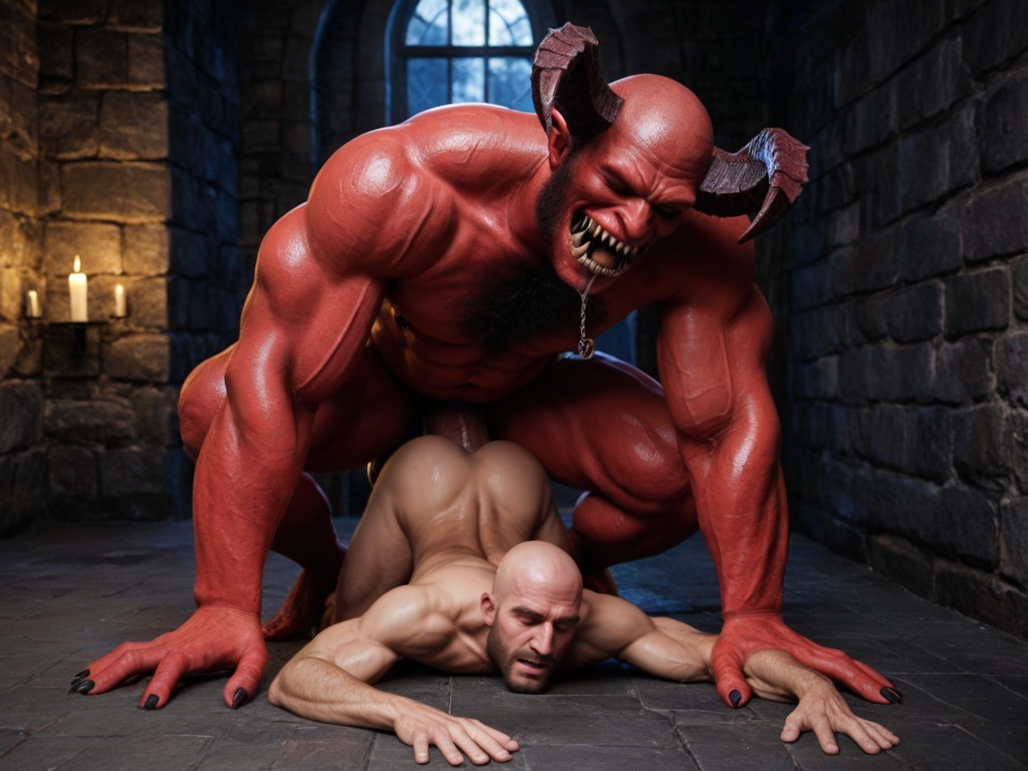 Erect Hyper Huge Cock, Demon Ritual, Dungeon AI Gay Porn