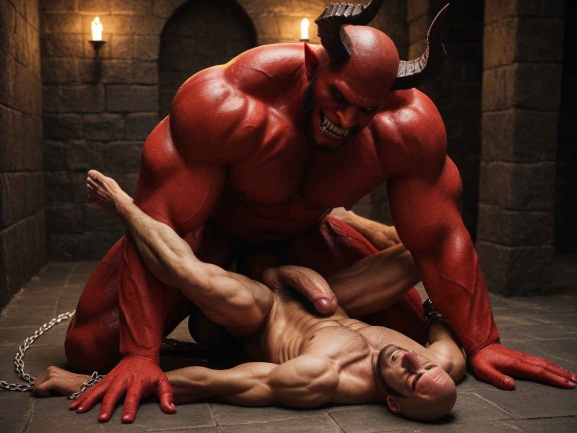 Dungeon, Aggressive Physical Domination On Defenseless Bottom Pushed To His Limits Of Submission, Closed Eyes AI Gay Porn