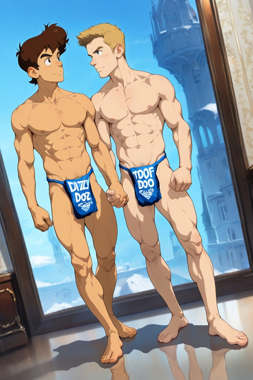 Holding Hands, Tanker Vest, Gay AI Gay Porn